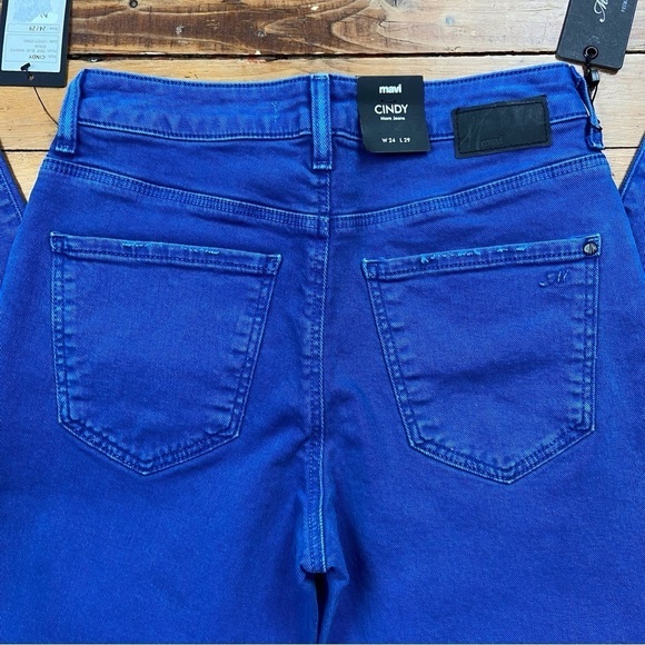 NET Mavi Cindy cobalt blue Mom jeans high rise high rise waist stretch denim 24 - Picture 6 of 15